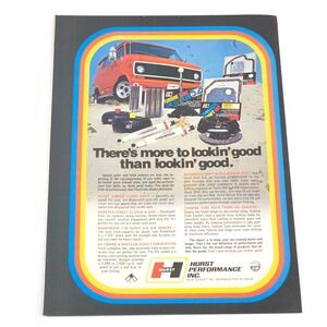 Hurst VTG Advertising Print Ad Performance Parts Promo Art 1970 Van Racing Decor